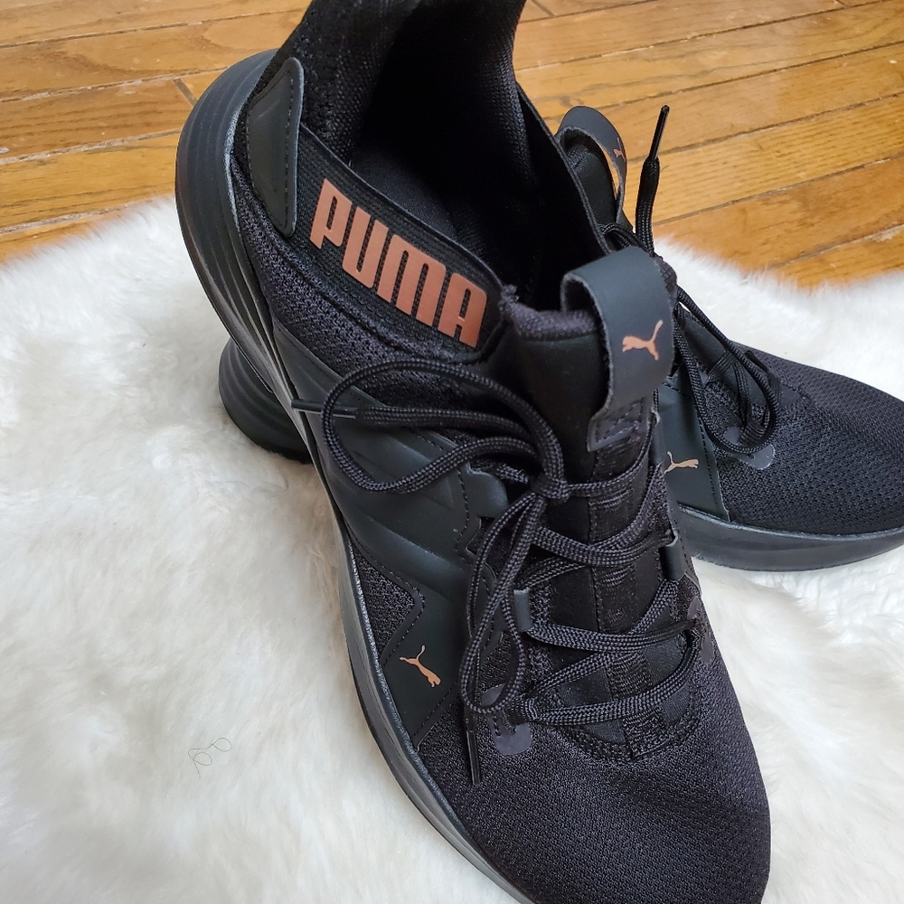 Puma Contempt Demi Black Sneakers with SoftFoam Comfort W Size 10